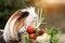 Guinea pig and fruits