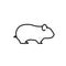 Guinea pig or Hamster Vector icon design. Isolated linear small pet flat illustration