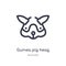 guinea pig heag outline icon. isolated line vector illustration from animals collection. editable thin stroke guinea pig heag icon