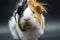 Guinea pig rosette on a dark background