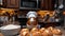 A guinea pig wearing a chef's hat in the kitchen, AI