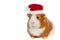 Guinea pig wearing Santa\'s hat