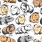 Guinea pigs. Vector pattern