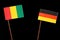 Guinean flag with German flag on black