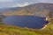 Guiness lake in wicklow mountains in the fog