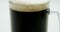Guinness pint on table for st patrick