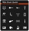 Guitar and accessories icon set