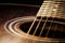 Guitar acoustic musical instrument soundboard and strings