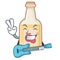 With guitar apple cider in the character shape