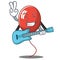 With guitar balloon character cartoon style