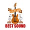 Guitar. Best sound musical emblem