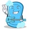 With guitar blue soap character cartoon