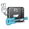 With guitar button f5 in the shape cartoon