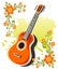 Guitar and flowers