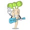 With guitar fresh parsnip roots on a mascot