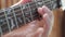 Guitar fretboard playing fingers