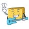 With guitar gouda cheese pieces cartoon