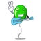 With guitar green ballon with cartoon ribbons beautiful