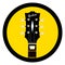 Guitar Headstock Round Icon