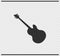 Guitar icon black color on transparent