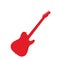 Guitar icon illustration on white background