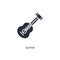 Guitar icon. simple element illustration. isolated trendy filled guitar icon on white background. can be used for web, mobile, ui