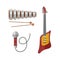 Guitar icon stringed electric musical instrument classical orchestra art sound tool and acoustic symphony stringed