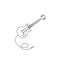 Guitar icon vector music.Electric guitar icon. Outline guitar vector for web design isolated on black background