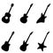 Guitar icon vector set. acoustic illustration sign collection. audio symbol.