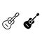 Guitar icon vector set. acoustic illustration sign collection. audio symbol.