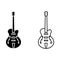 Guitar icon vector set. acoustic illustration sign collection. audio symbol.