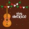 Guitar instrument viva mexico poster