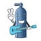 With guitar miniature air tank diving character shape