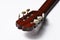 The guitar neck isolated on a white background.Copy space