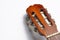 The guitar neck isolated on a white background.Copy space