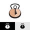 Guitar Padlock logo template. Guitar logo forming a lock and key.