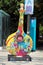 Guitar painted with graffiti