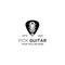 Guitar pick flat music Logo design
