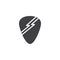 Guitar pick vector icon