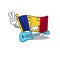 With guitar romanian cartoon flag folded in drawer