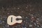 Guitar on the sandy beach