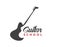 Guitar school logo with guitar silhouette