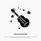 Guitar, Song, Music, Love solid Glyph Icon vector