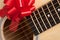 Guitar Strings with Red Ribbon