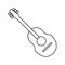 Guitar traditional acoustic music thin line