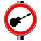 Guitar Traffic Sign