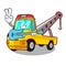 With guitar transportation on truck towing cartoon car
