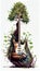 guitar with tree and roots