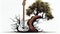 guitar with tree and roots