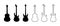 Guitar vector icons set. Acoustic and heavy rock electric guitars , music symbols